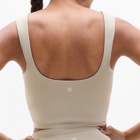 NWT Athleta Transcend Square Neck Crop Bra A-C Ecru S/599883 and transcend vneck - Picture 1 of 6